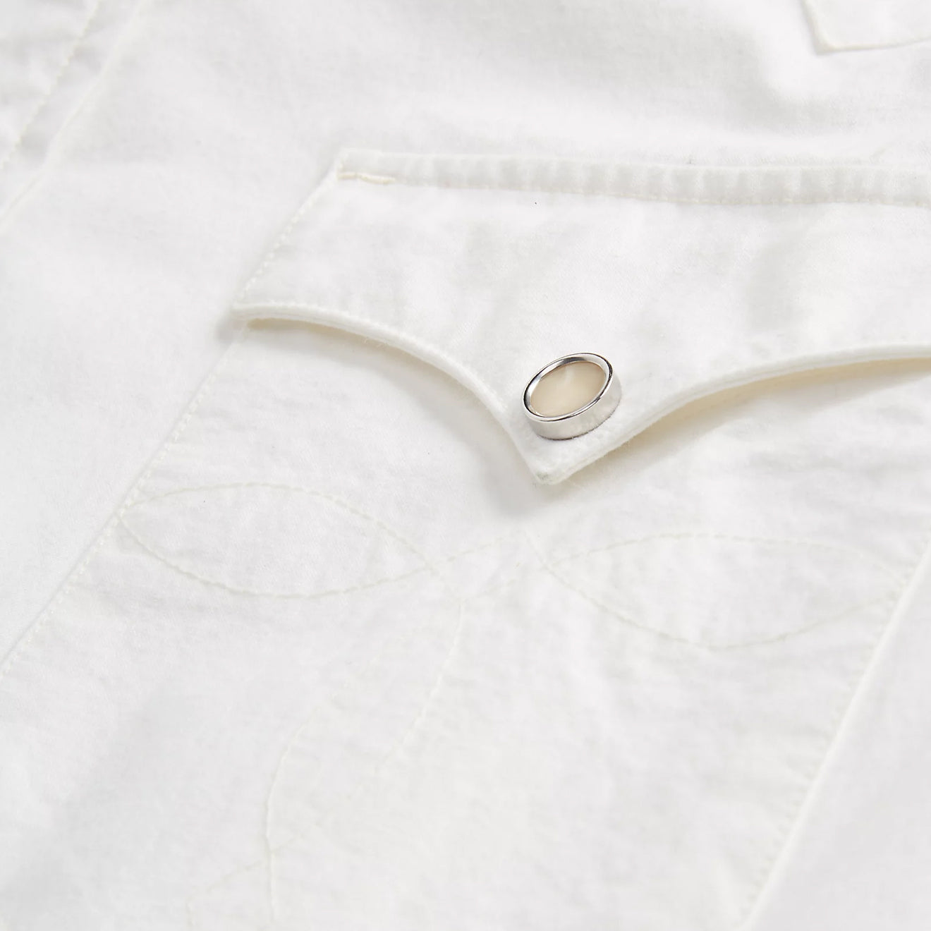 RRL by Ralph Lauren Slim Fit Poplin Western Shirt White | The