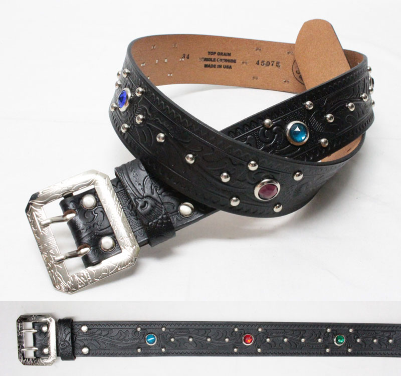 ACE WESTERN BELTS 【Style No. 900 NICKEL BUCKLE ＜BLACK＞】 エース