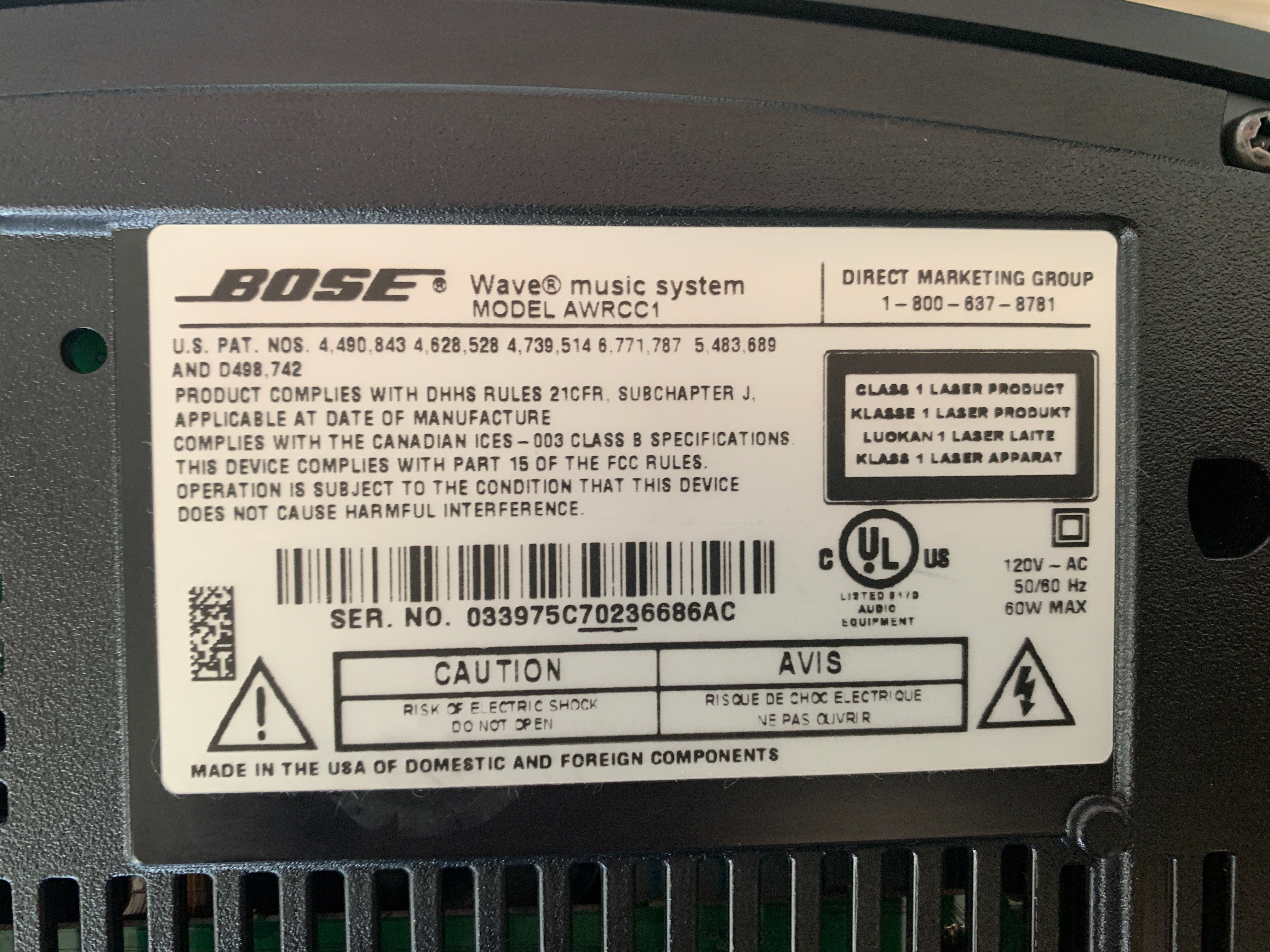 Bose AWR-CC1 Wave Radio and CD Player * Remote – The Turntable Store