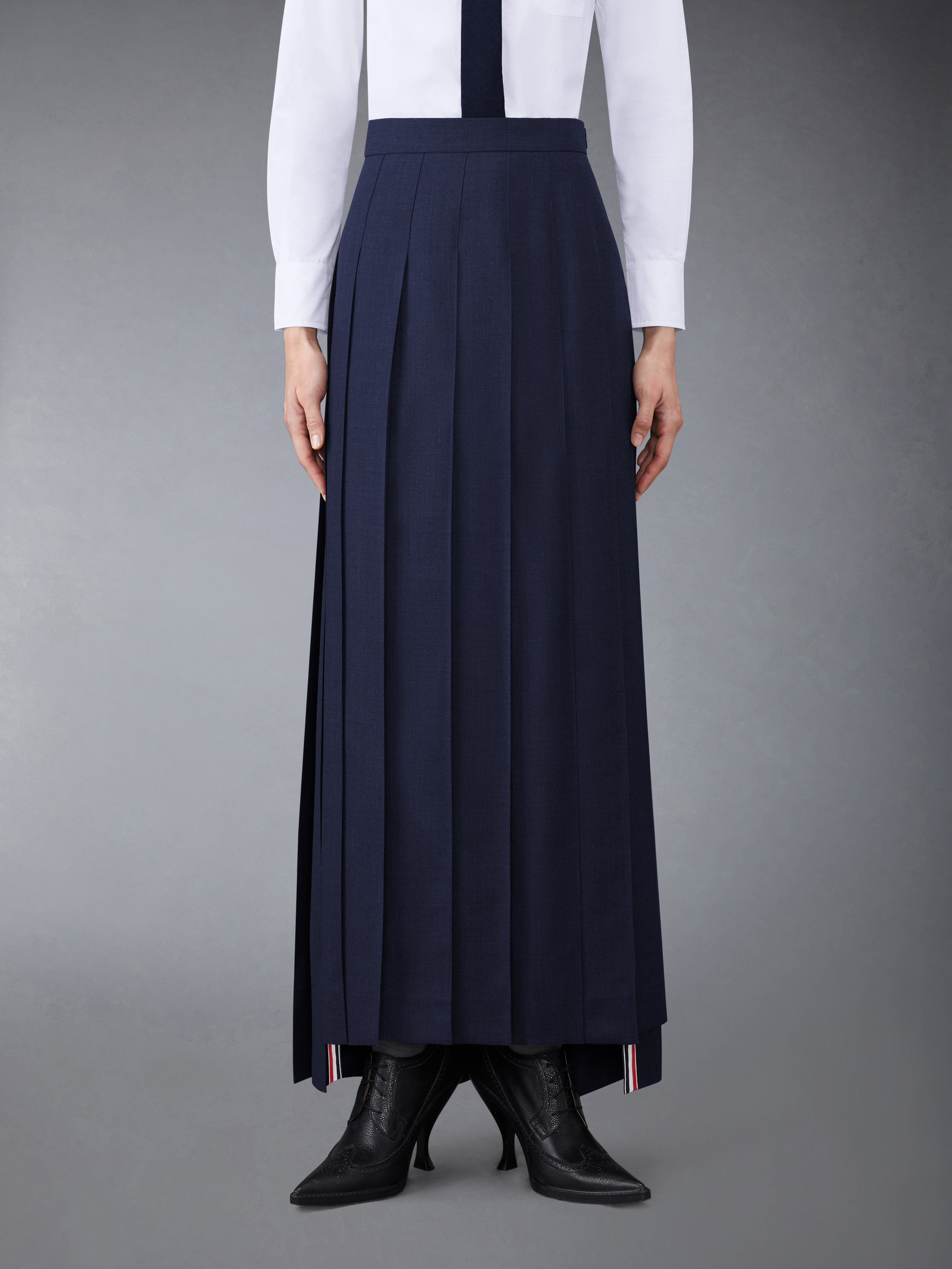 Twill Mini Pleated Skirt | Thom Browne