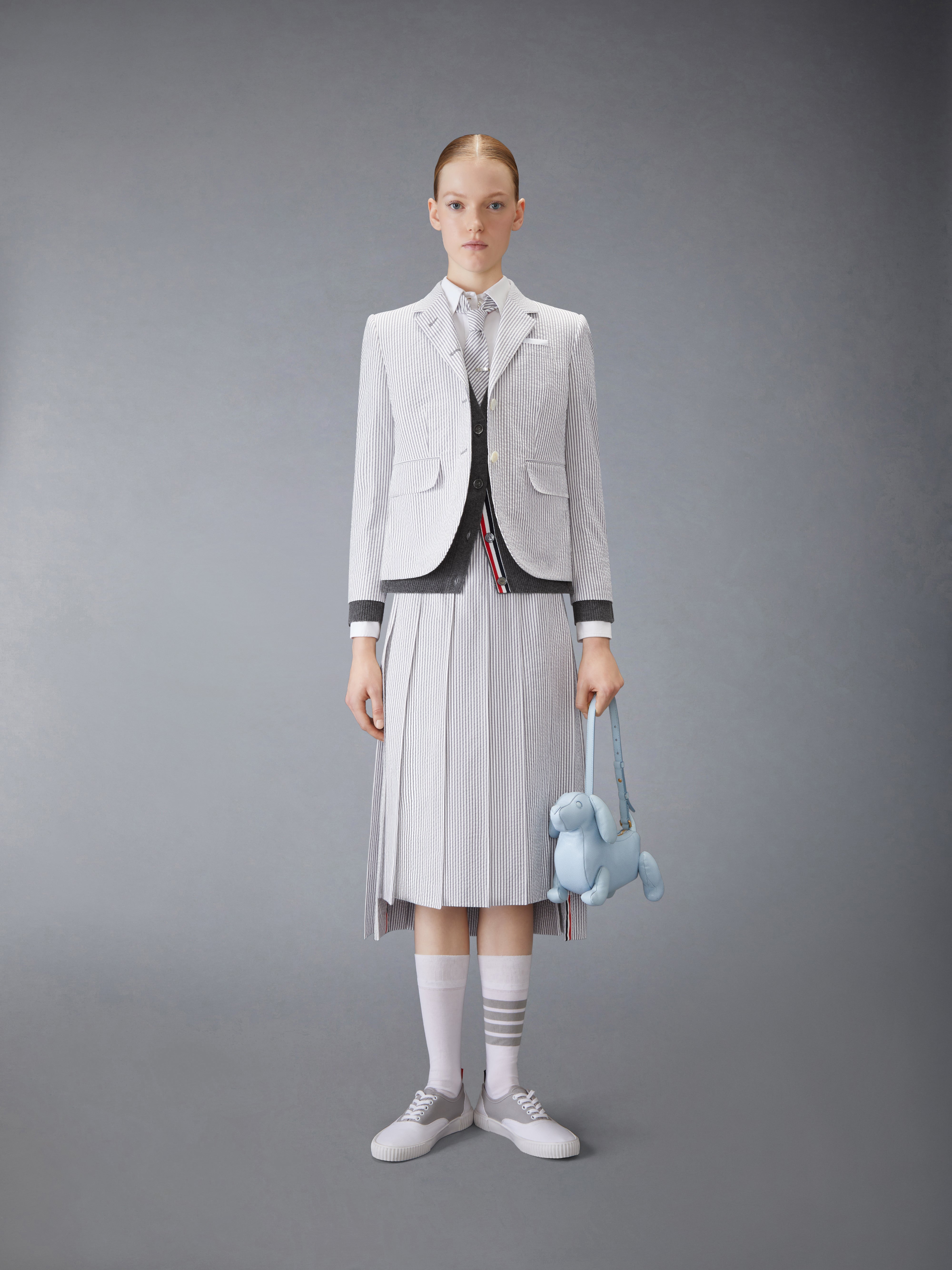 クラシック カシミヤ 4-BAR Vネック カーディガン | Thom Browne