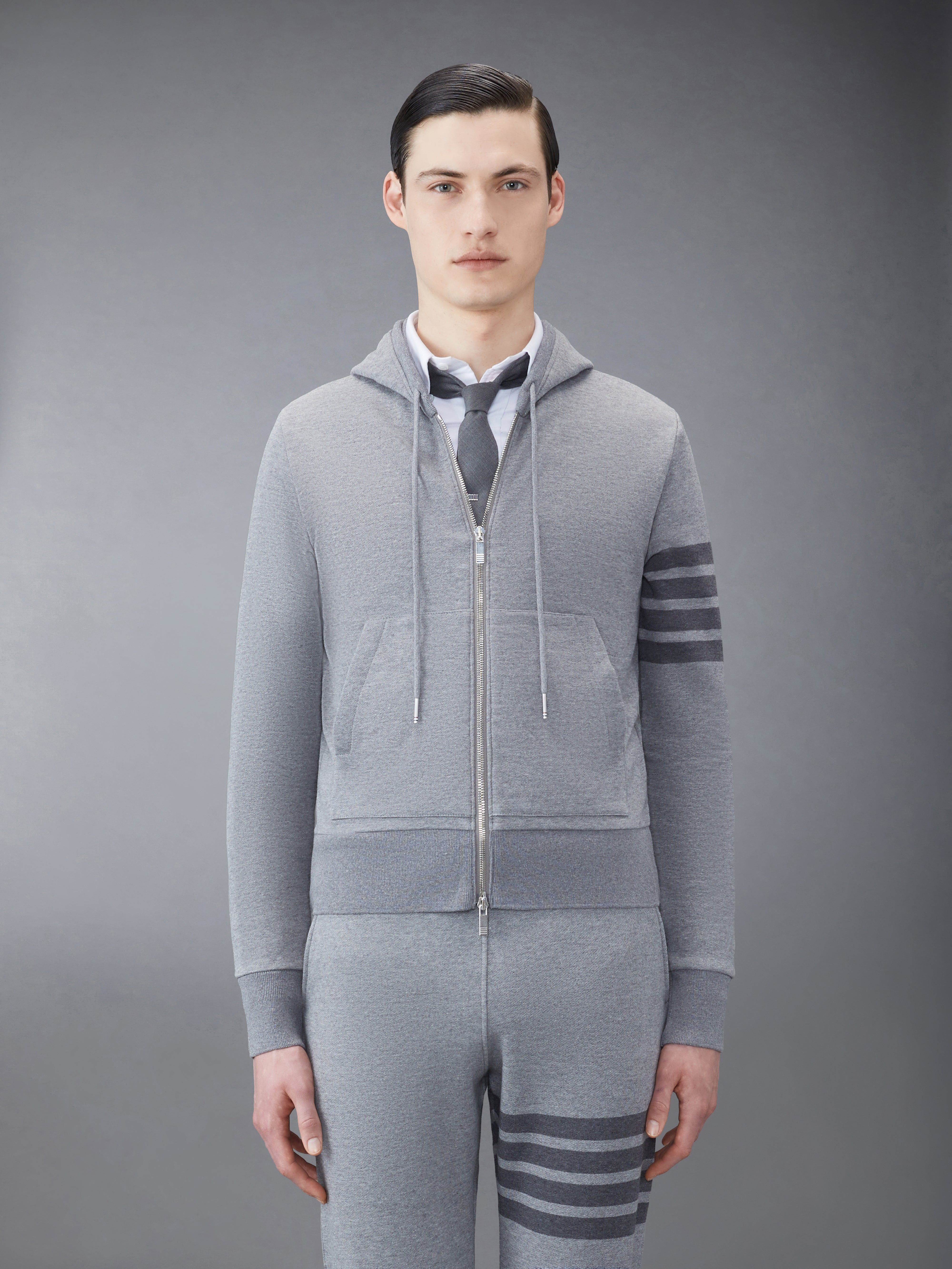 Classic Loopback 4 Bar Full Zip Hoodie | Thom Browne