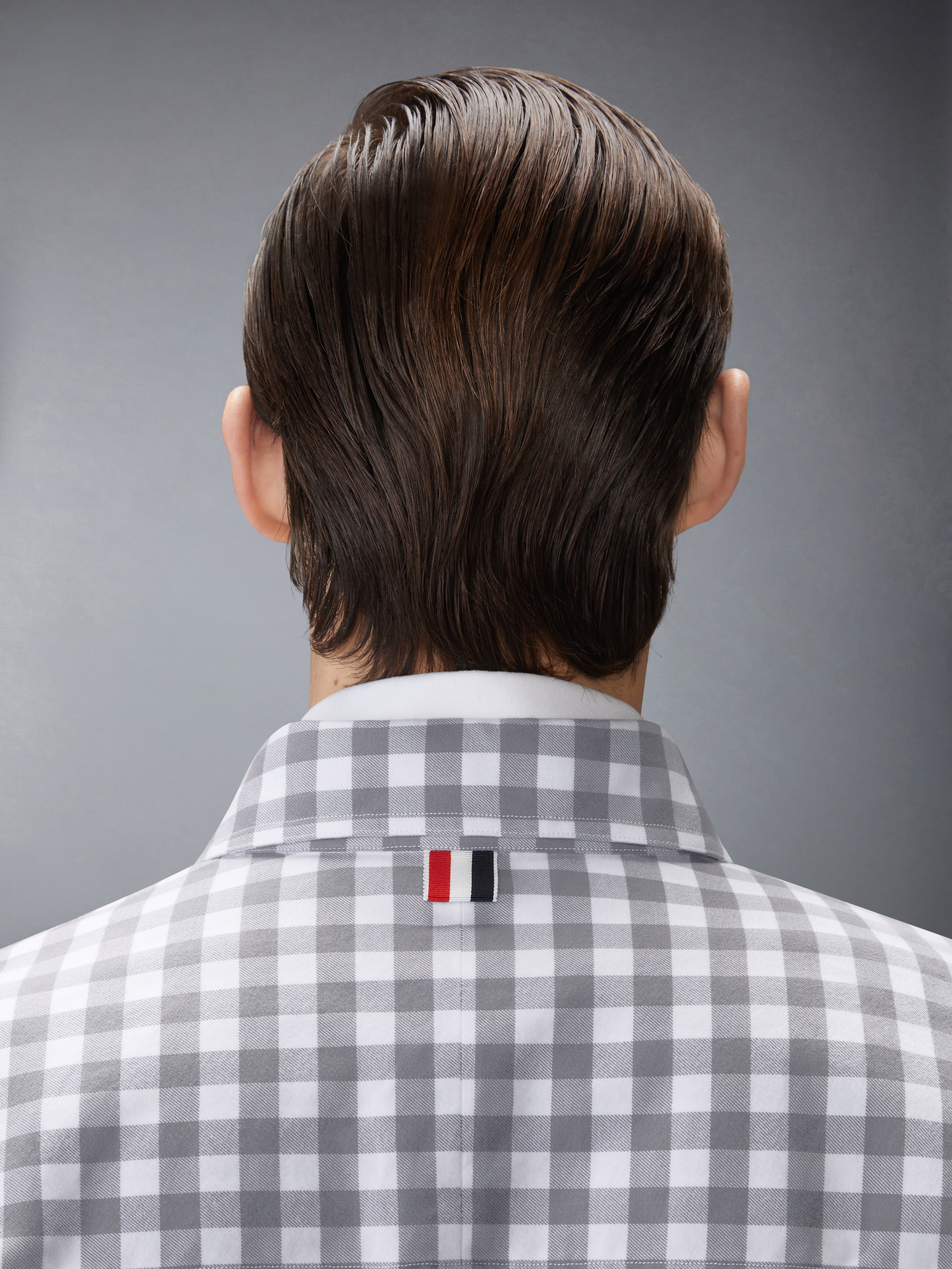 ギンガムチェック フランネル 4-BAR オーバーサイズシャツ | Thom Browne