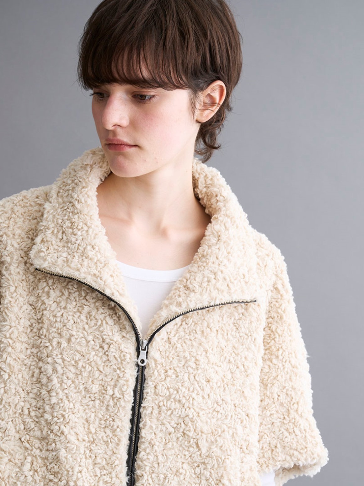 Millie】Poodle boa poncho｜スリードッツ オフィシャルオンラインショップ