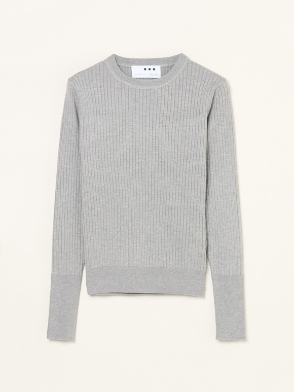Basic sweater rib knit tee｜スリードッツ オフィシャルオンライン