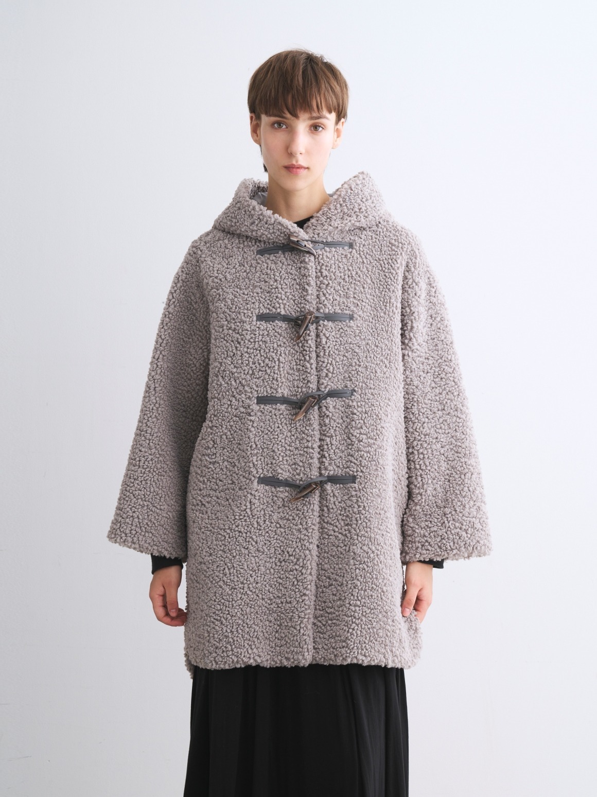 Aubrey】Poodle boa duffle coat｜スリードッツ オフィシャル