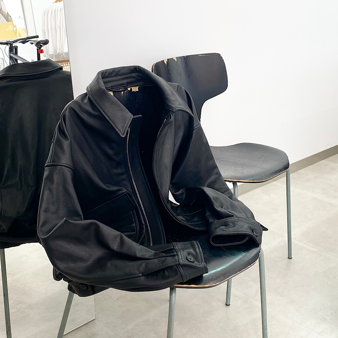 YOKE ヨーク YK25FW01017B Leather Flight Jacket 商品詳細│three one