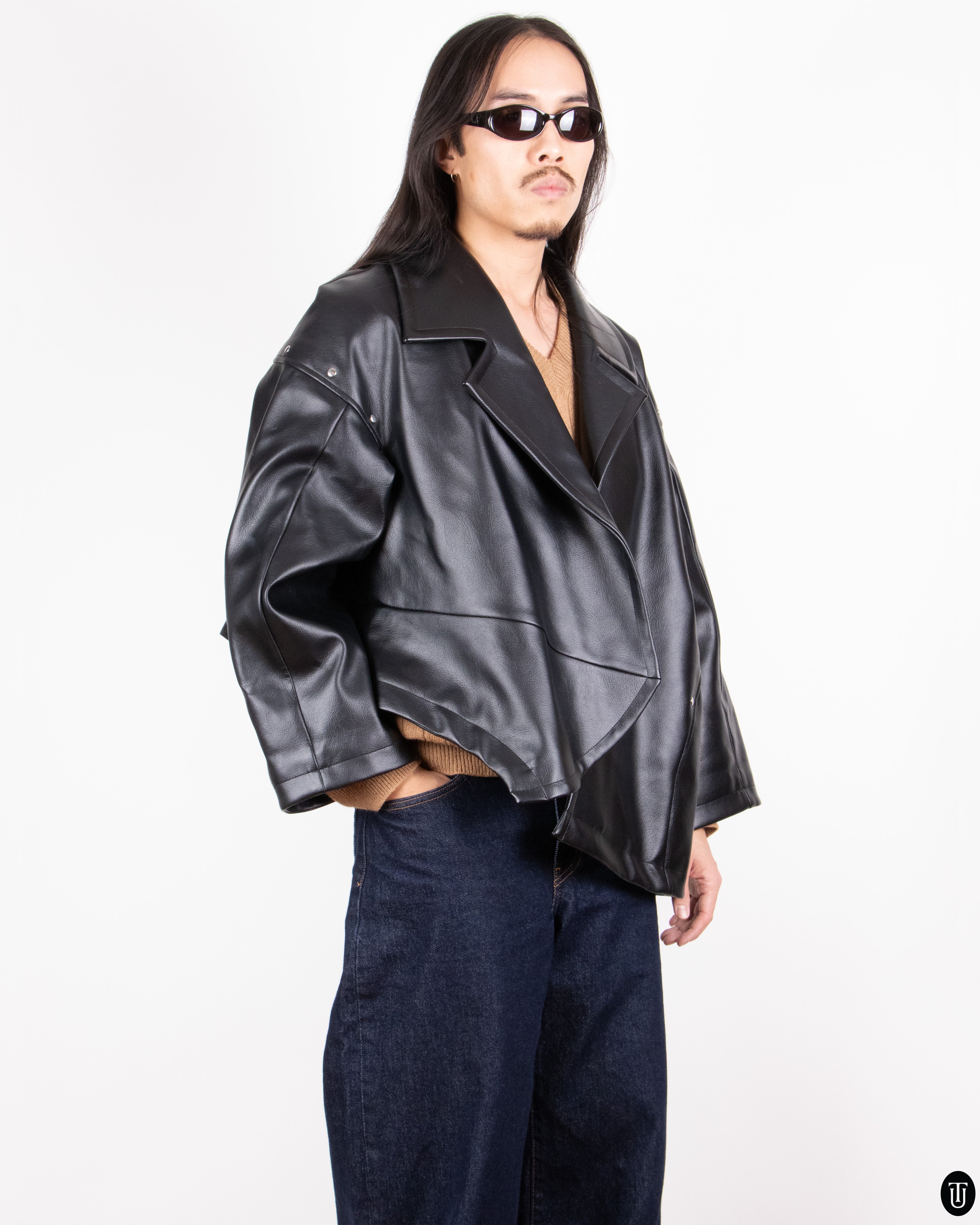 00s Comme Des Garcons Faux Leather Jacket M – Time's Up Vintage