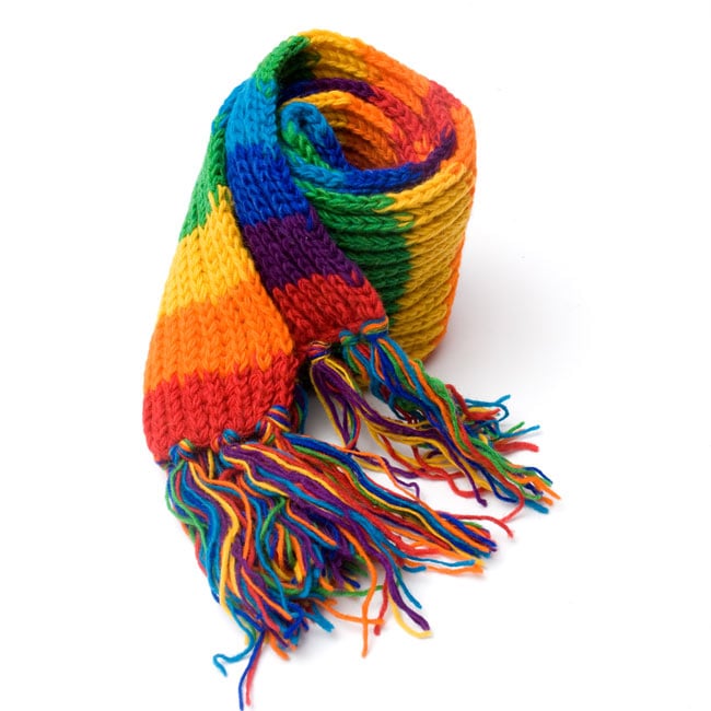 カラフルボーダーレトロマフラー 【レインボー】 の通販 - TIRAKITA.COM