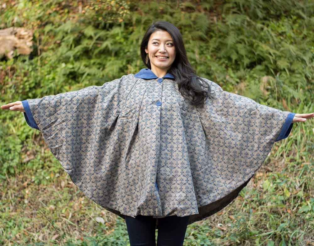 ラティス柄のラウンドポンチョケープ の通販 - TIRAKITA.COM