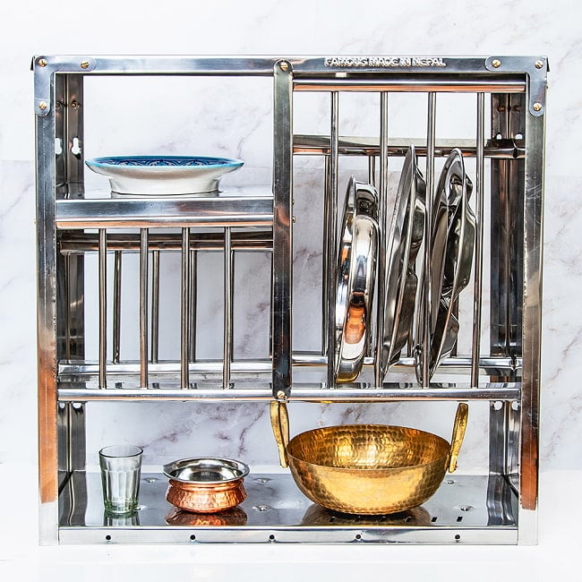 インディアンキッチンラック 食器棚 【中】 高さ：60cm程度 横幅：60.5