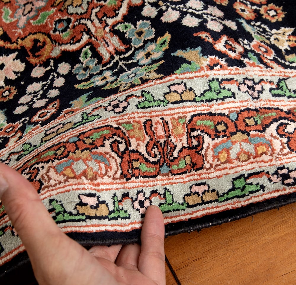 送料無料 カシミール絨毯 シルク絨毯 カーペット シルクカーペット