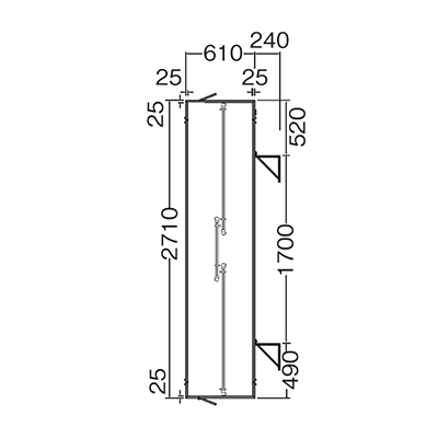 袖（突出し）看板】三和サインワークス 290角丸アルミLED LLT31-71