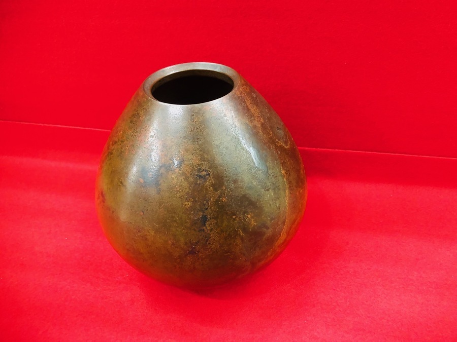 WEB販売中】人間国宝高橋敬典作。朱銅花瓶買取入荷。【相模原店