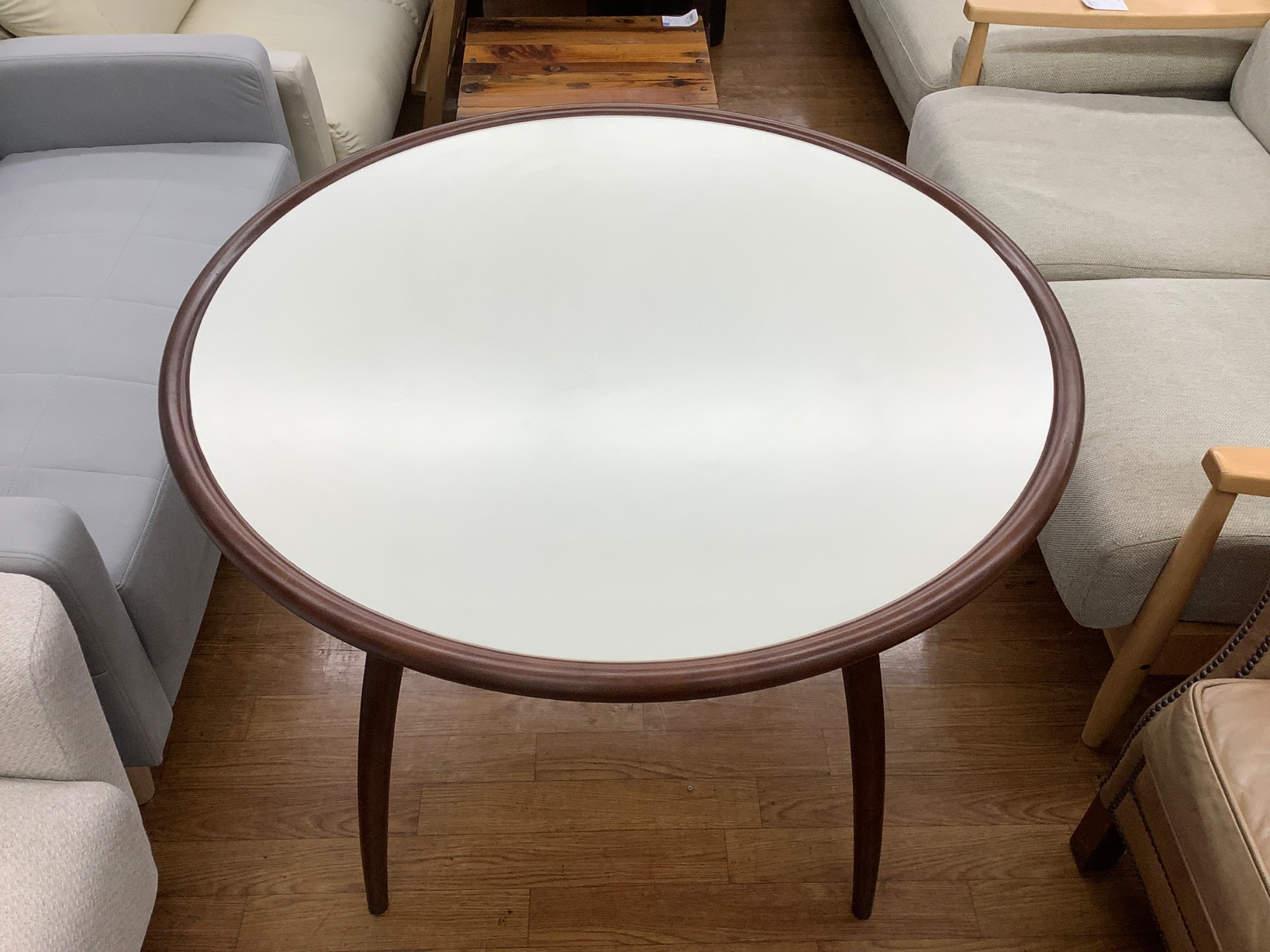 ビンテージ/秋田木工/ラウンドテーブル/カフェテーブル/丸テーブル