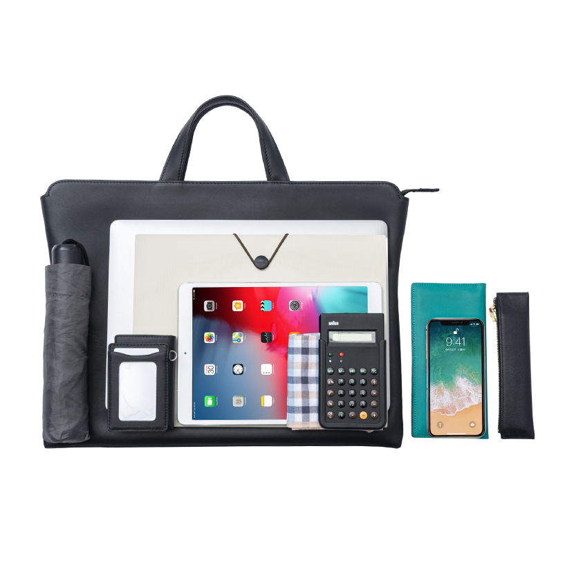 マチなしブリーフ収納力比較｜ALFA｜革・レザーバッグのTRION