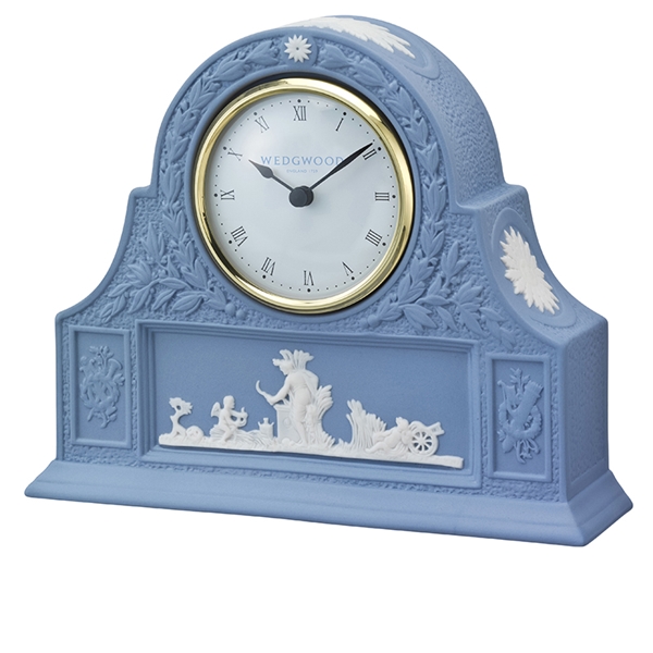 ウェッジウッド】ジャスパー ペールブルー マントルクロック: ライフ