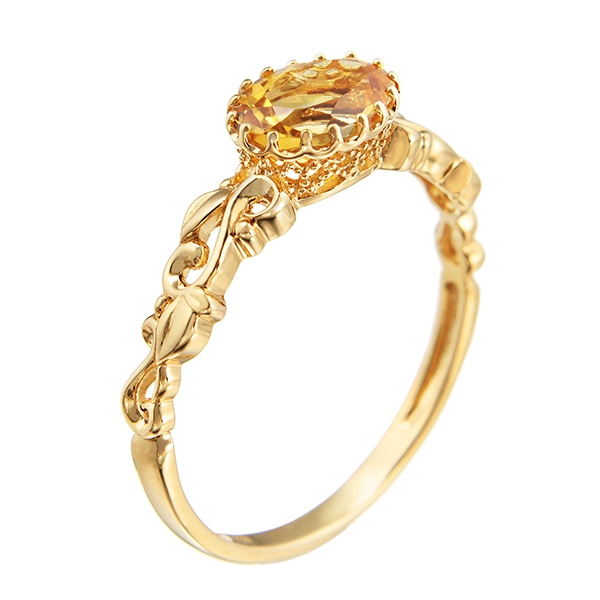 K10イエローゴールドシトリンリング(RFR083-001)|TSUTSUMI（ジュエリー