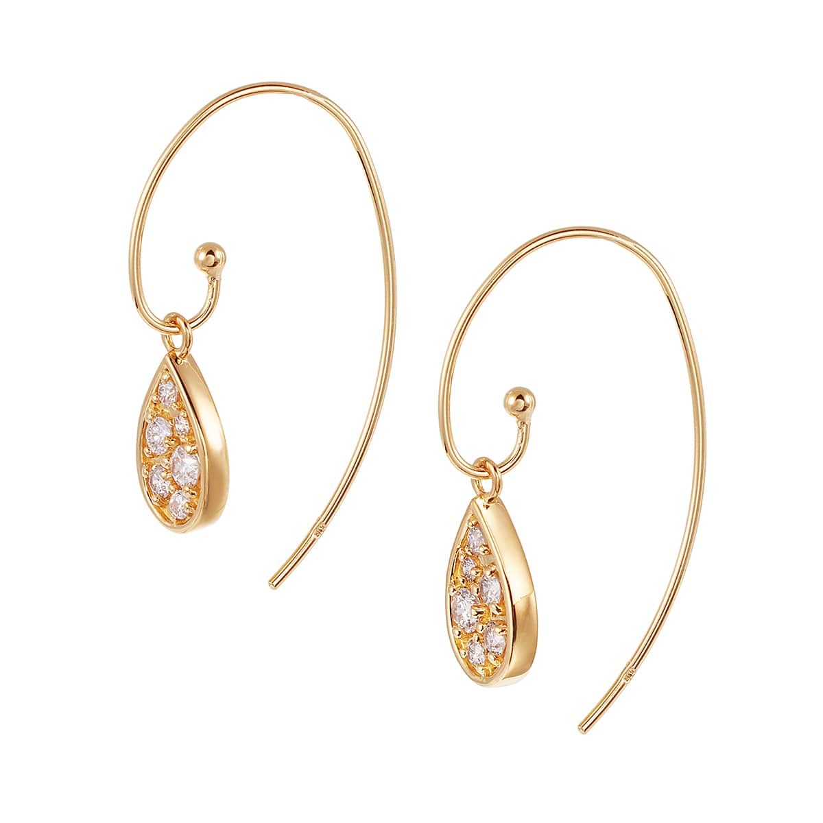 K18イエローゴールドダイヤモンドピアス(RPE360-001)|TSUTSUMI