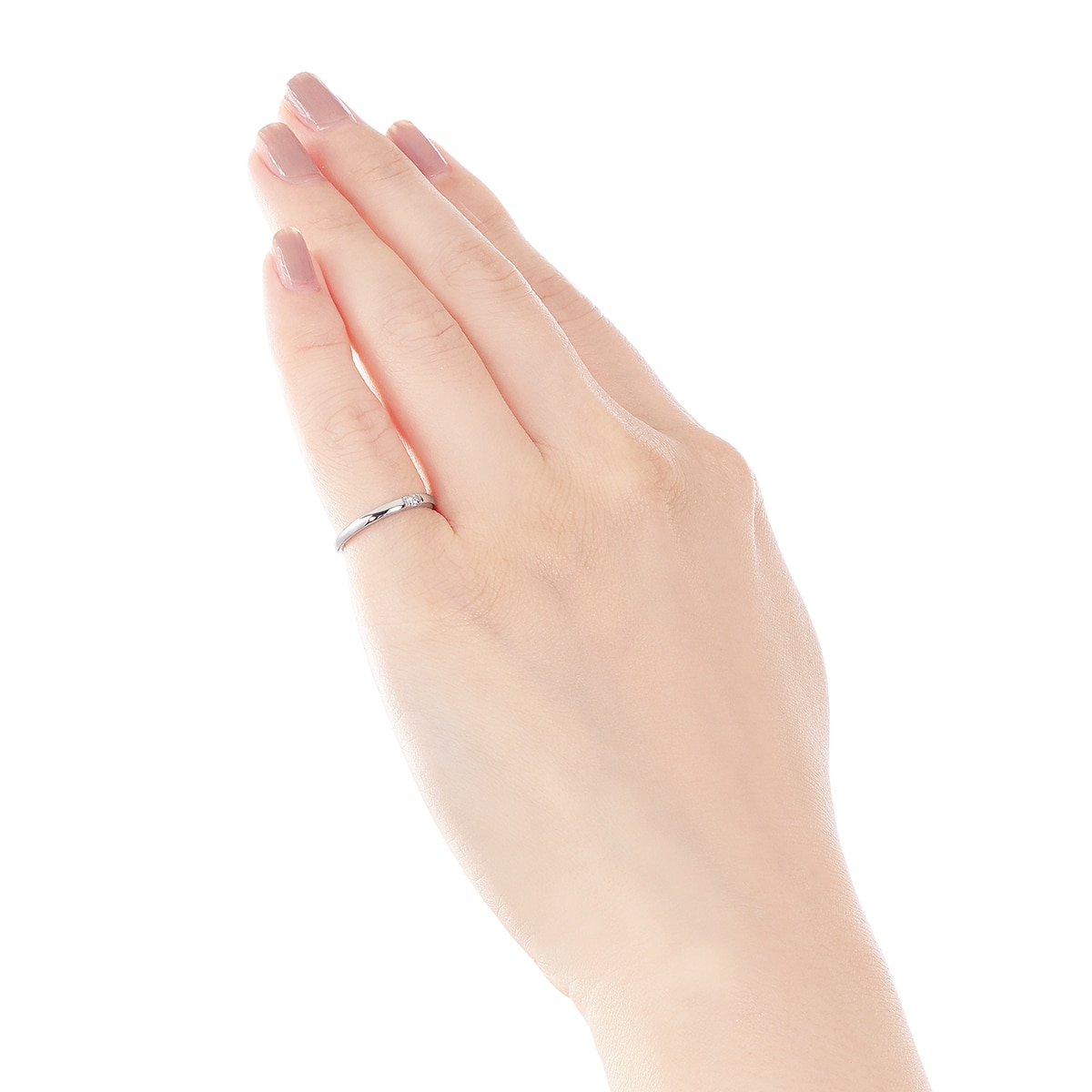 プラチナダイヤモンドリング（ピンキーリング）(RFR082-002)|TSUTSUMI