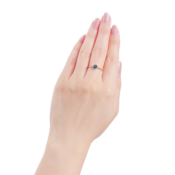 K10イエローゴールドロンドンブルートパーズリング(RFR390-001