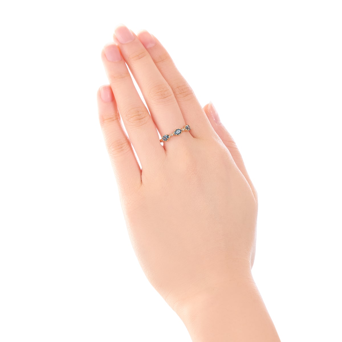 K10イエローゴールドロンドンブルートパーズリング(RFR448-002