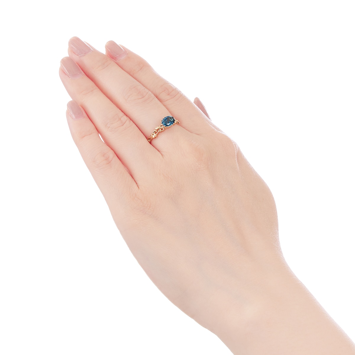 K10イエローゴールドロンドンブルートパーズリング(RFR403-001