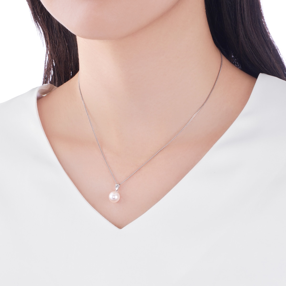 プラチナアコヤ真珠ペンダント（8mm）(RPD255)|TSUTSUMI（ジュエリー