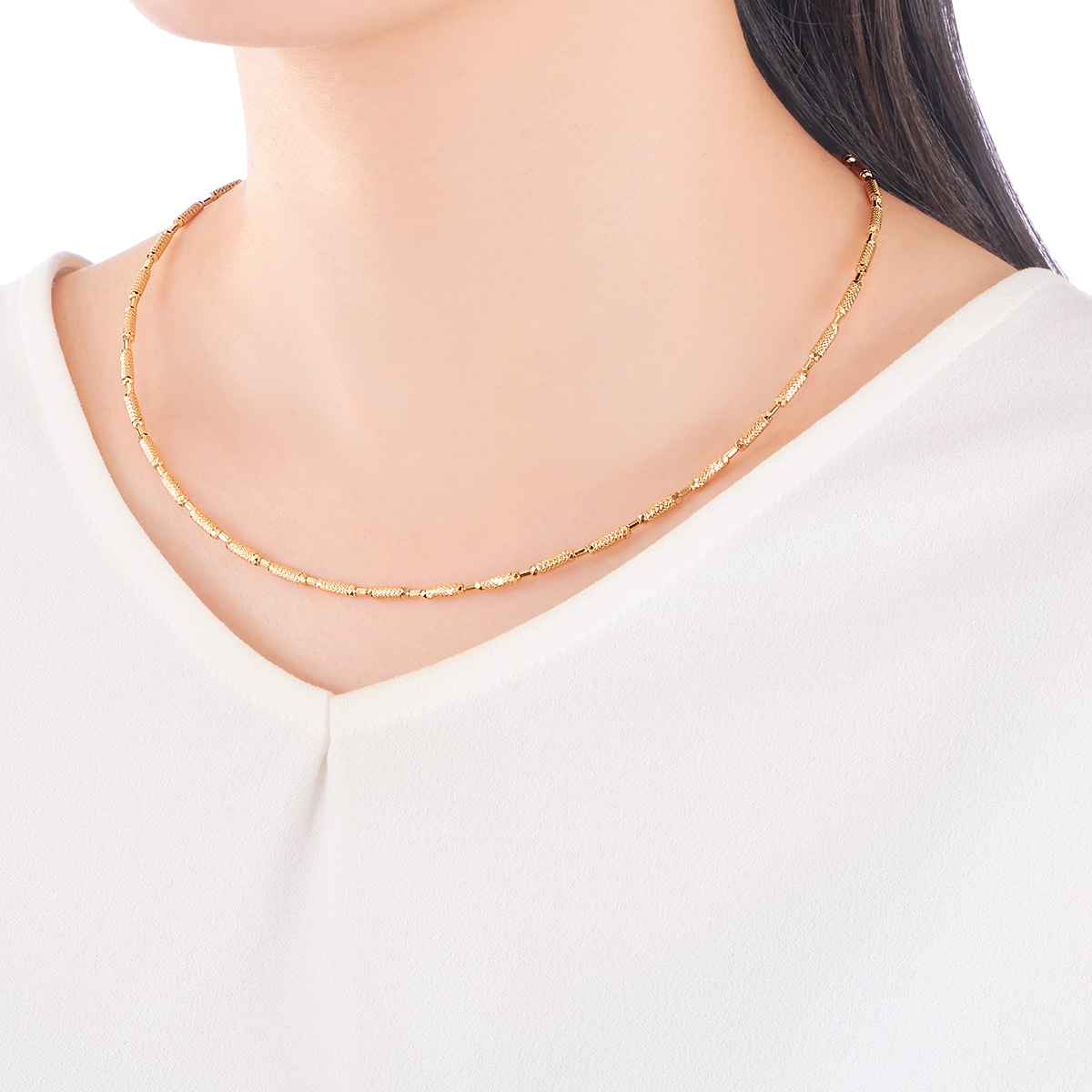 K18イエローゴールドネックレス(RNC733)|TSUTSUMI（ジュエリーツツミ