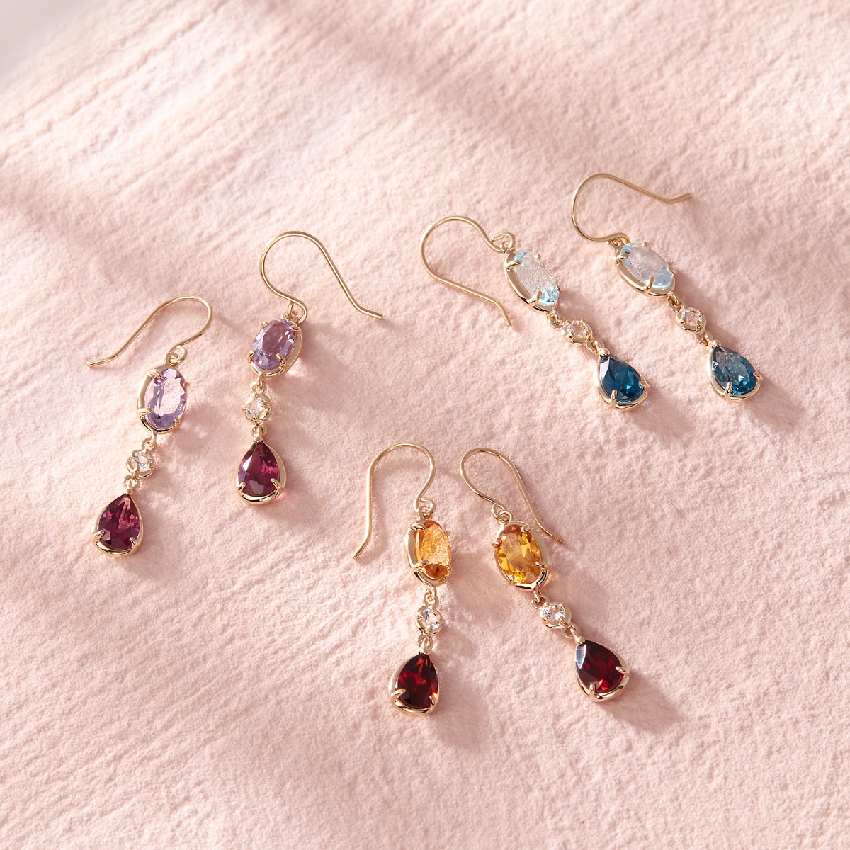 K10イエローゴールドロンドンブルートパーズピアス(RPE223-003