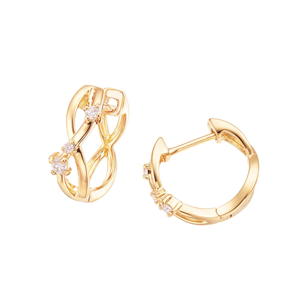 K18イエローゴールドダイヤモンドピアス(RPE074-003)|TSUTSUMI