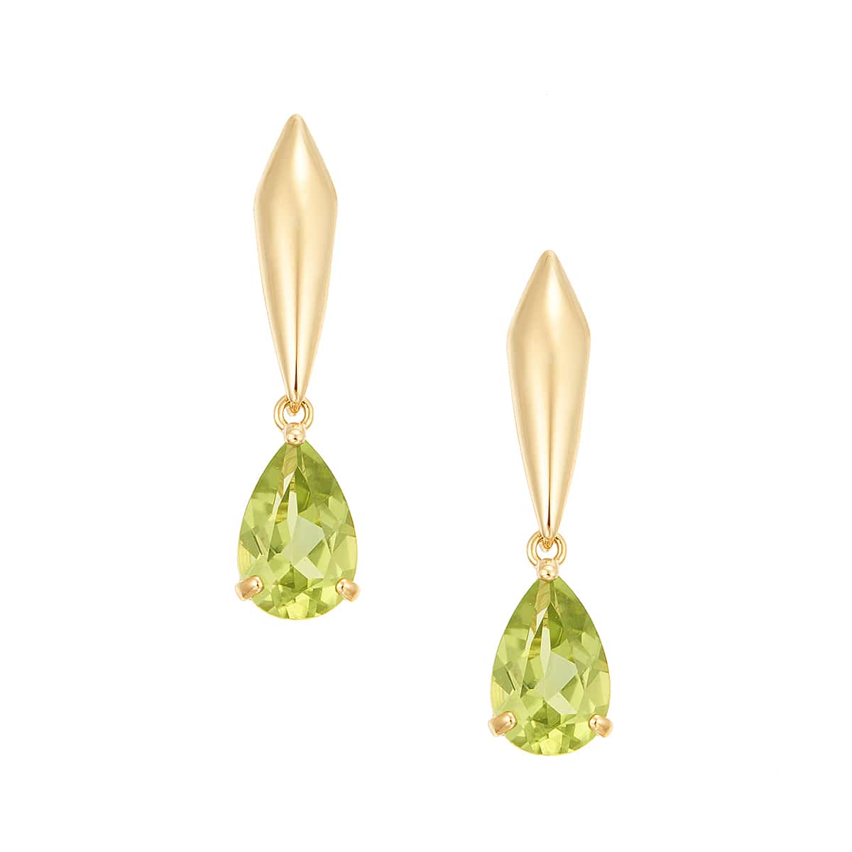 K10イエローゴールドペリドットピアス(RPE919-001)|TSUTSUMI