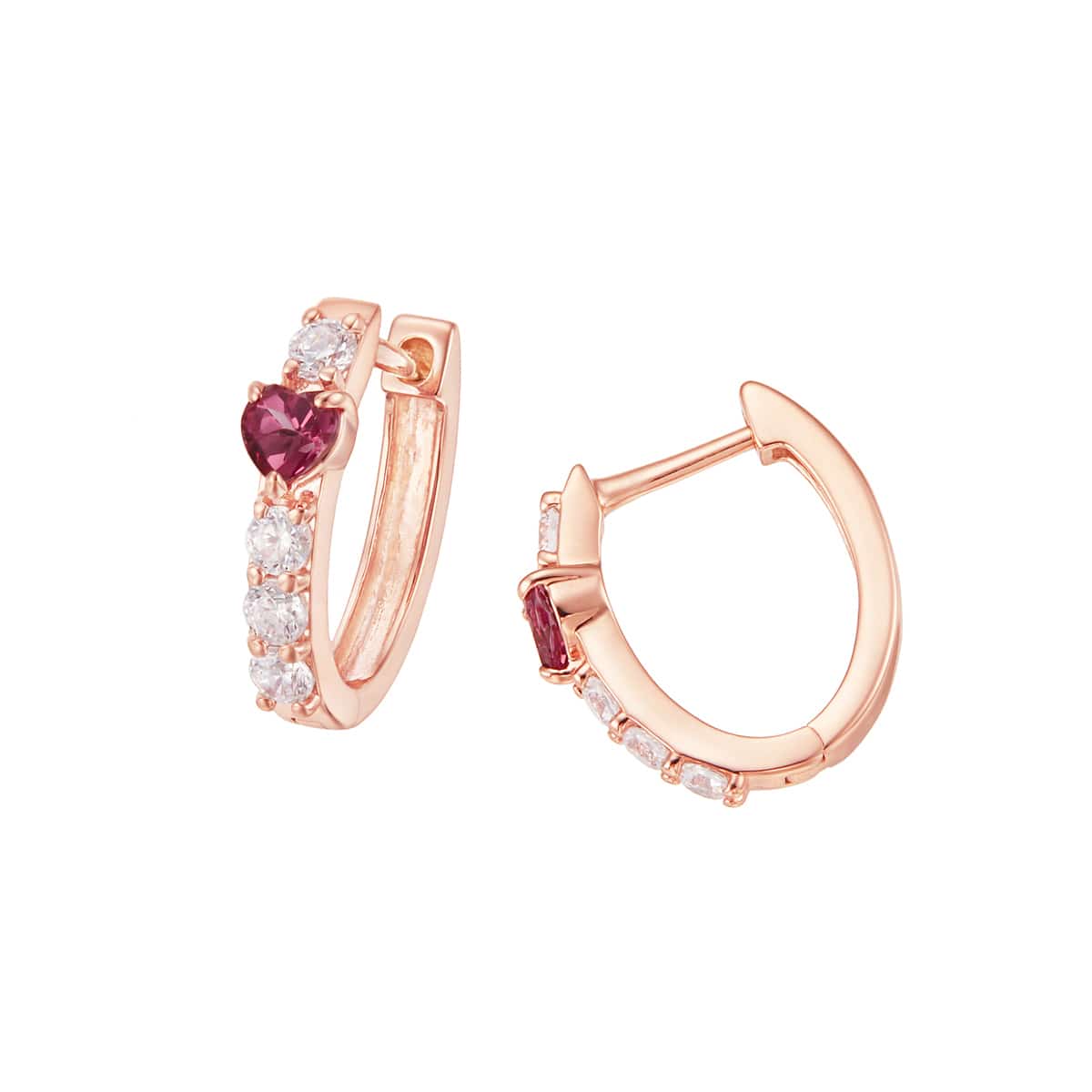 K10ピンクゴールドロードライトガーネットピアス(RPE925-003)|TSUTSUMI