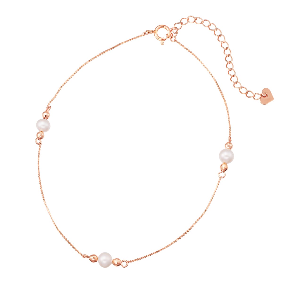 K10ピンクゴールド淡水パールアンクレット(RBL635)|TSUTSUMI