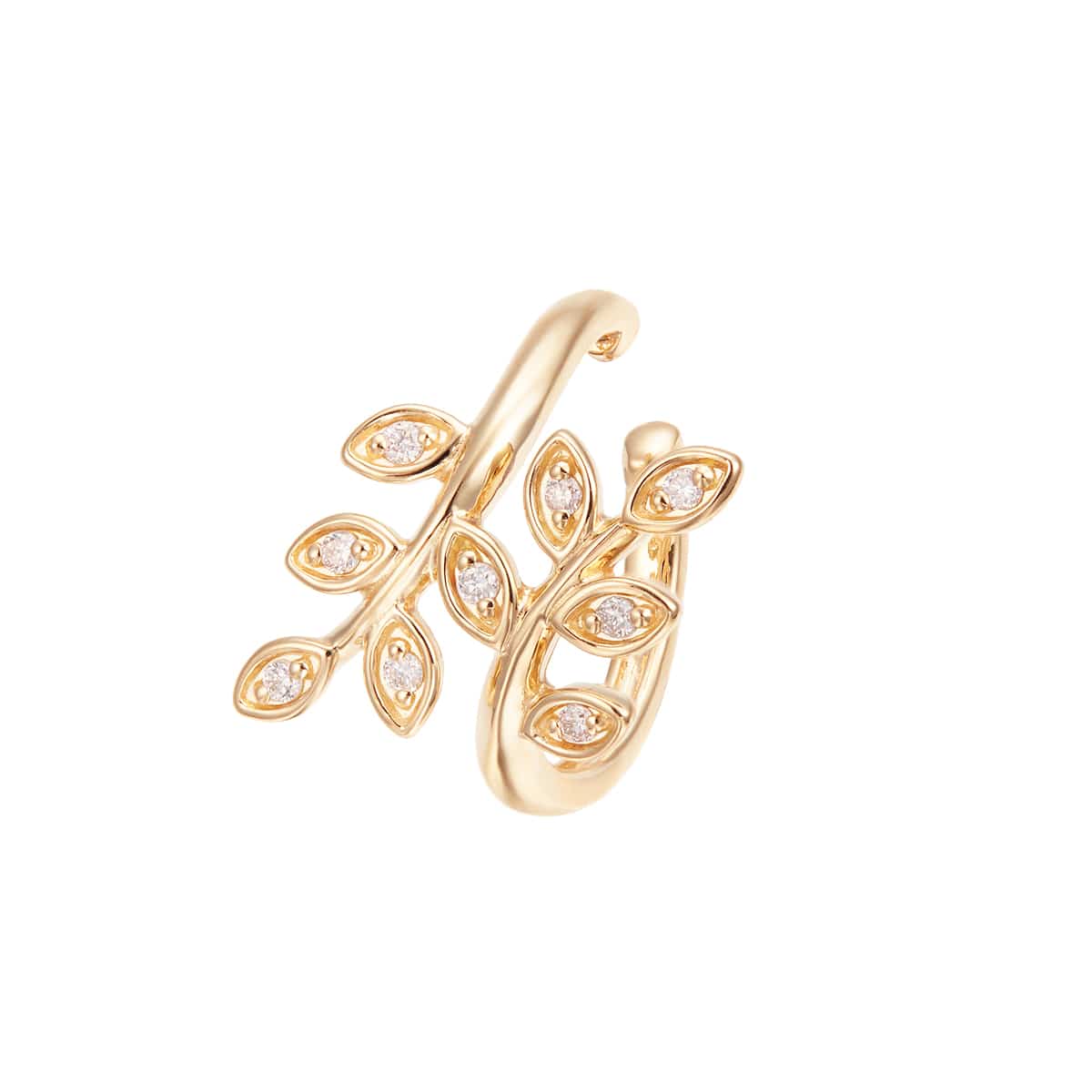 K10イエローゴールドダイヤモンドイヤーカフ（片側）(RER660)|TSUTSUMI