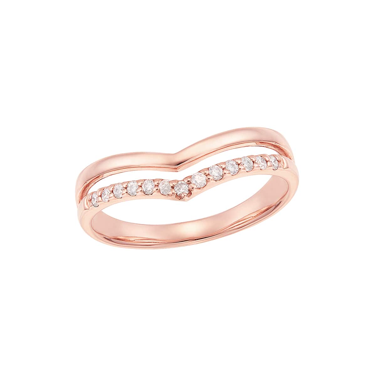 K10ピンクゴールドダイヤモンドリング（ピンキーリング）(RFR066-001