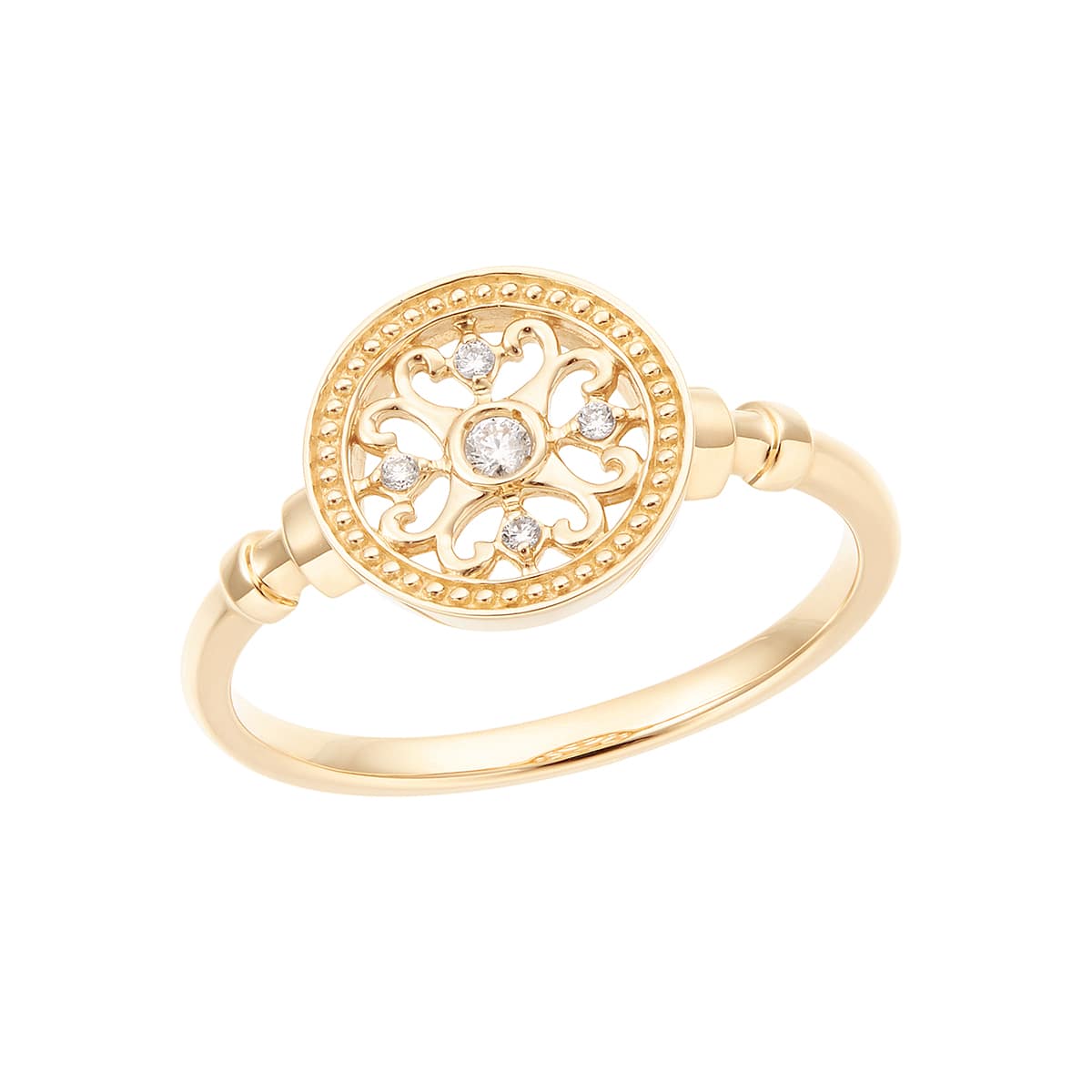 K10イエローゴールドレモンクォーツリング(RFR802-002)|TSUTSUMI