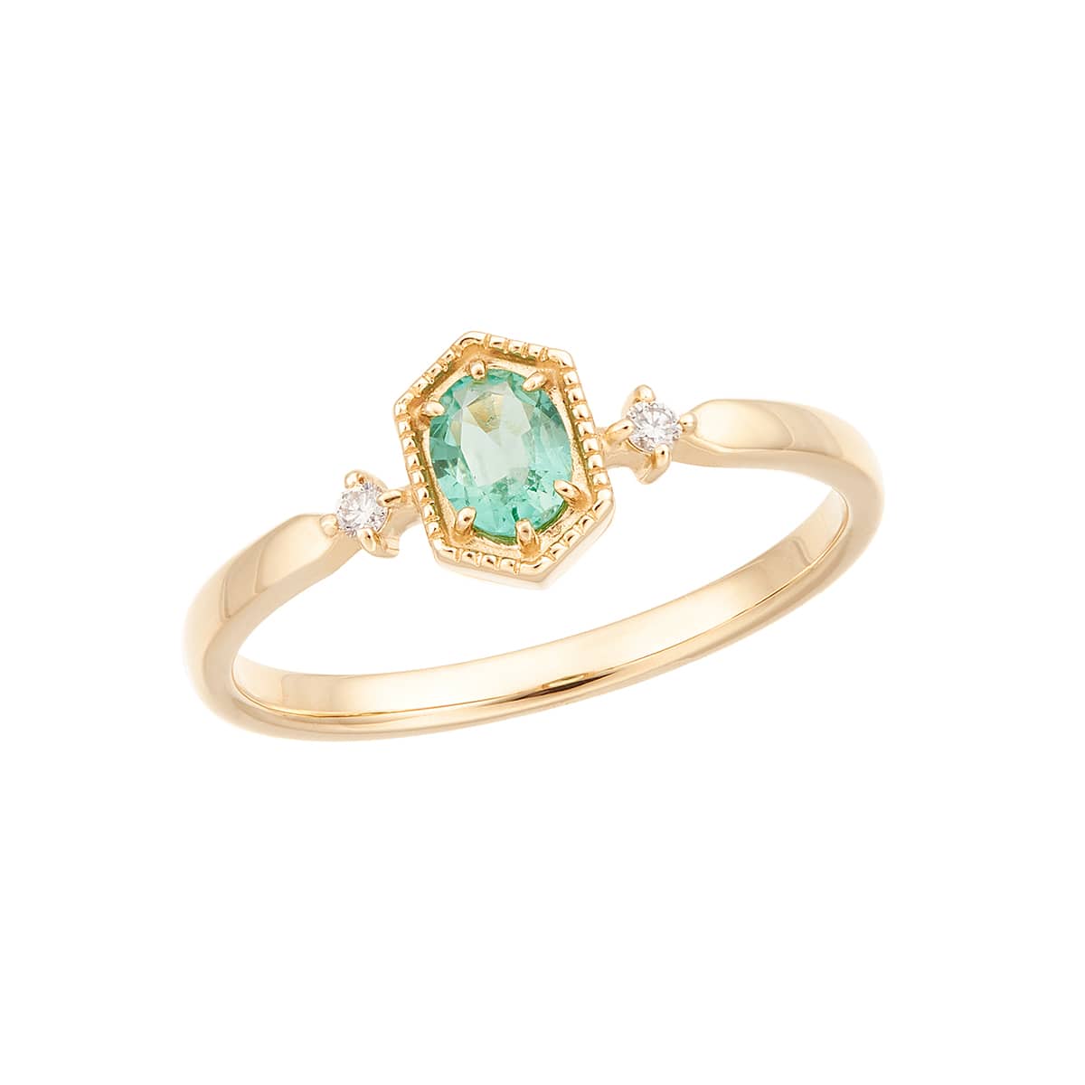 K10ホワイトゴールドエメラルドリング(RFR073)|TSUTSUMI（ジュエリー