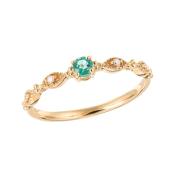 K10ホワイトゴールドエメラルドリング(RFR073)|TSUTSUMI（ジュエリー