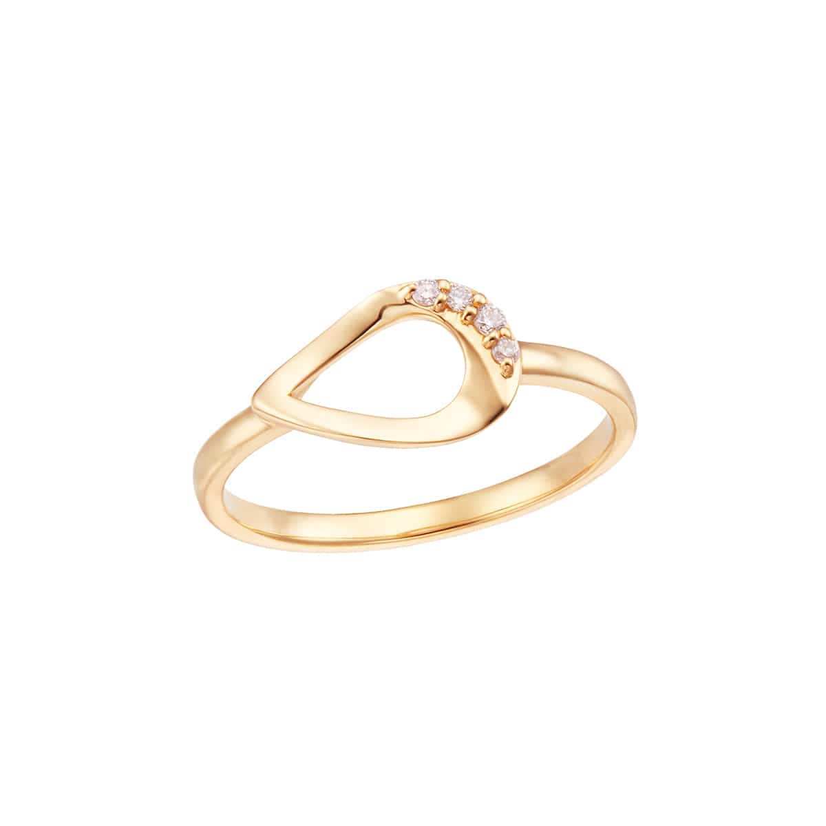 K18イエローゴールドダイヤモンドリング（ピンキーリング）(RFR744