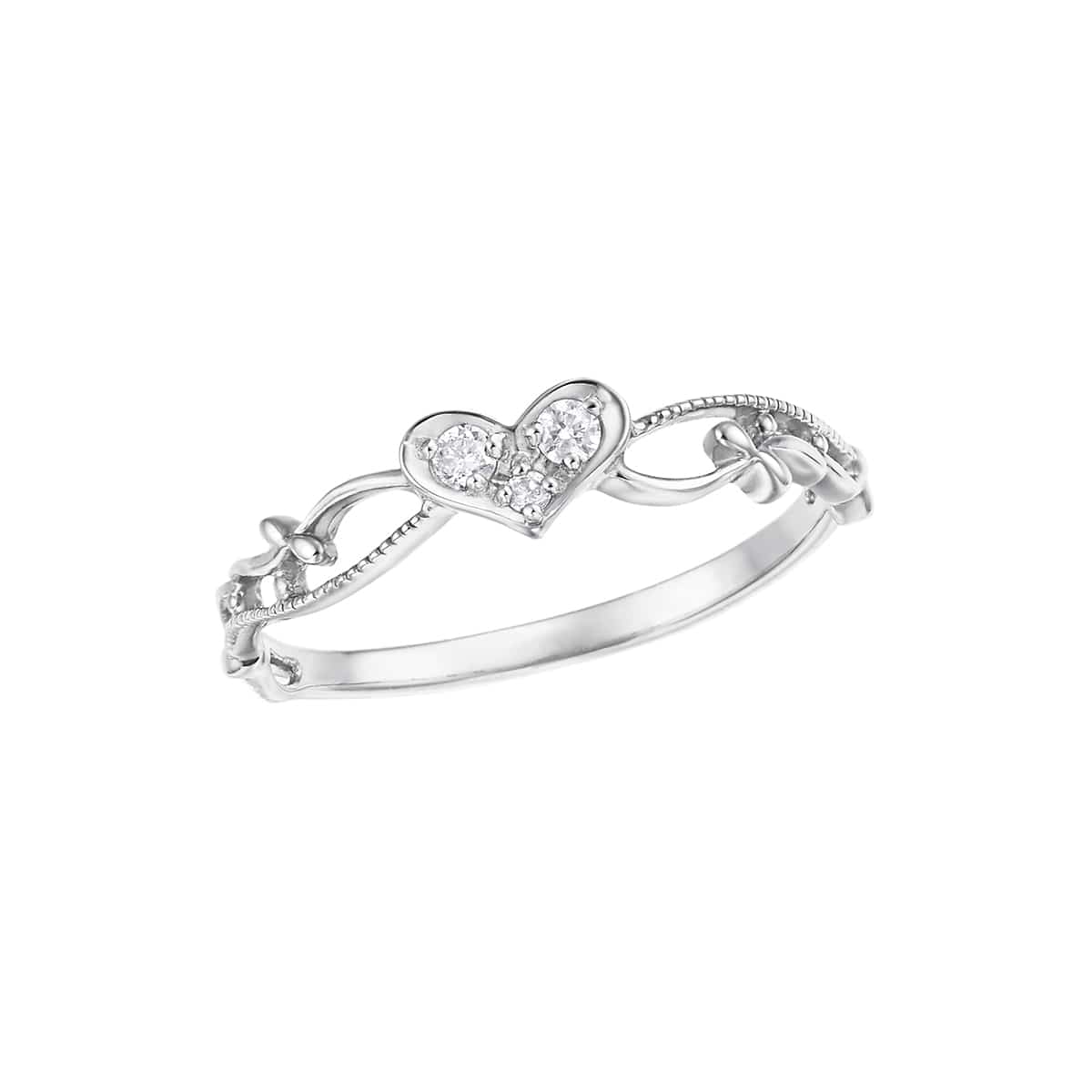 K10ホワイトゴールドダイヤモンドリング(RFR354-002)|TSUTSUMI