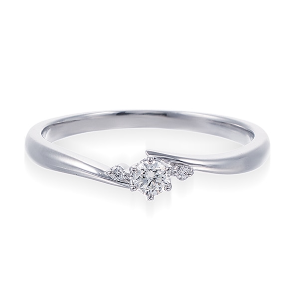 プラチナ鑑定書付ダイヤモンドリング（0.07カラット）(RKR038