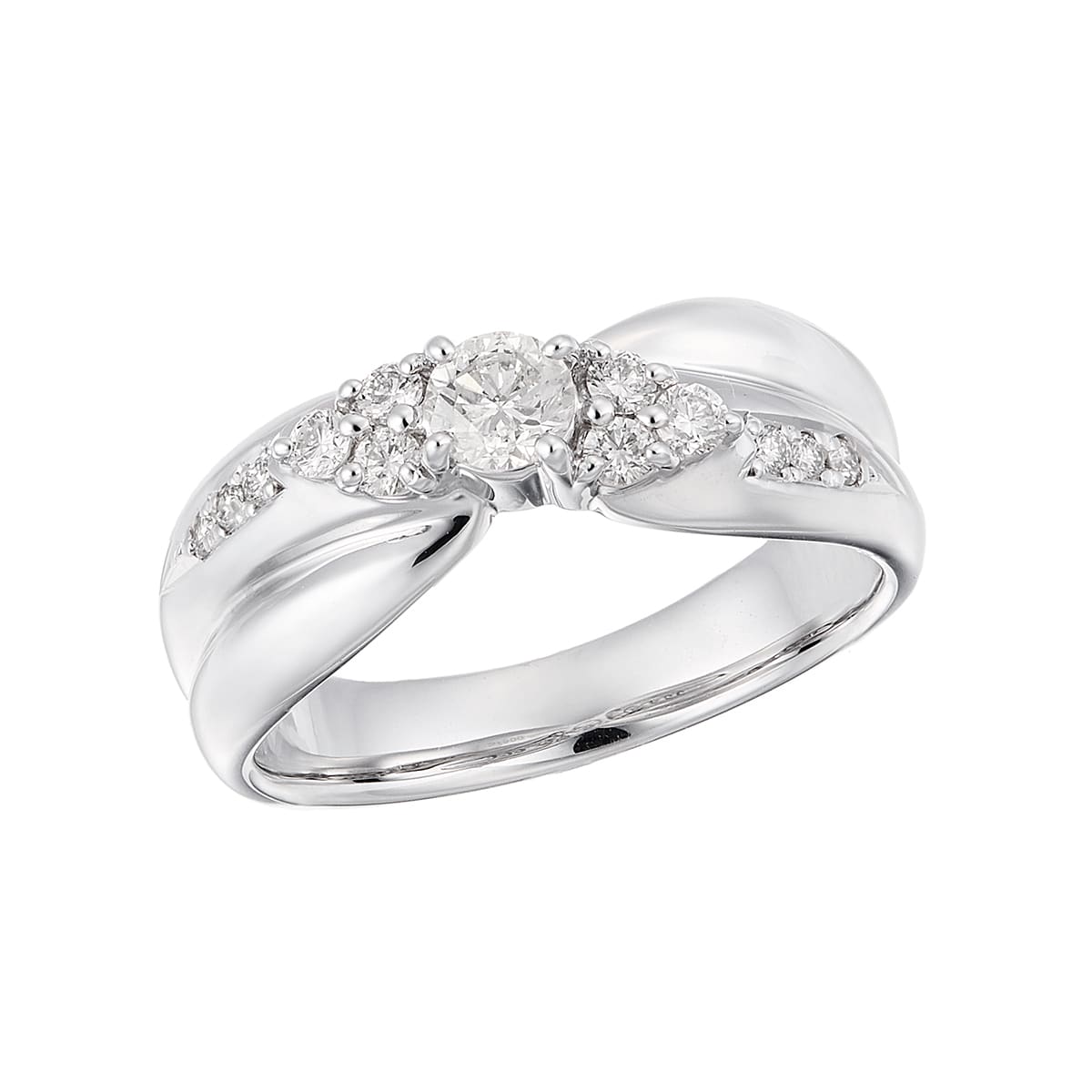 プラチナ鑑定書付ダイヤモンドリング（0.48カラット）(RKR285