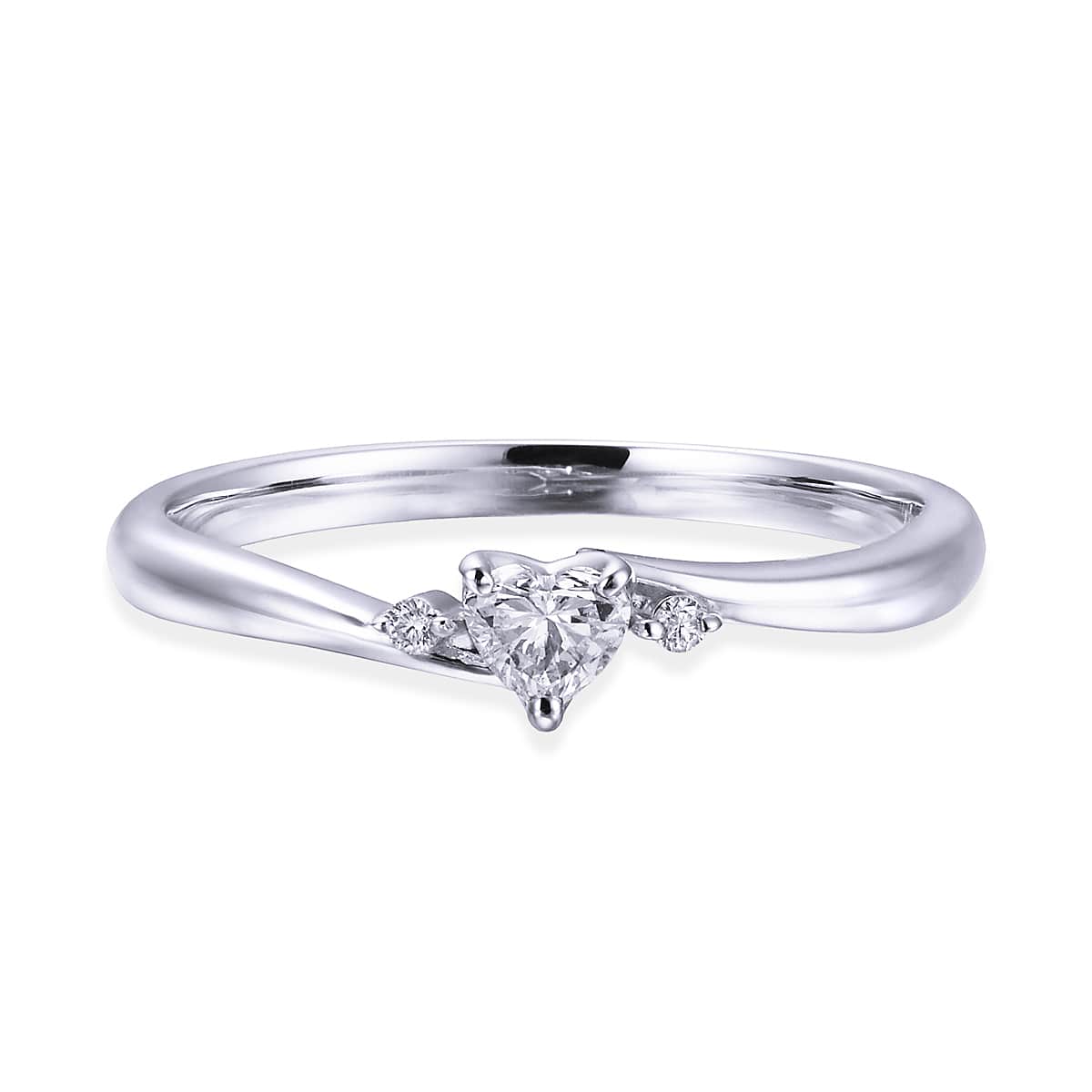 プラチナ鑑定書付ダイヤモンドリング（0.18カラット）(RKR317