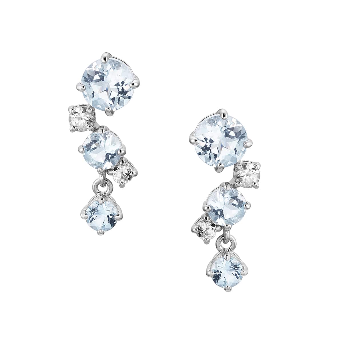 K10ホワイトゴールドアクアマリンピアス(RPE199)|TSUTSUMI（ジュエリー