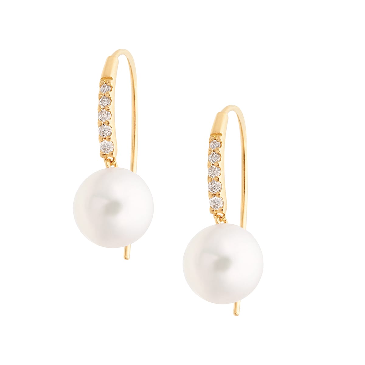 K18イエローゴールドアコヤ真珠ピアス（8mm）(RPE404-003)|TSUTSUMI