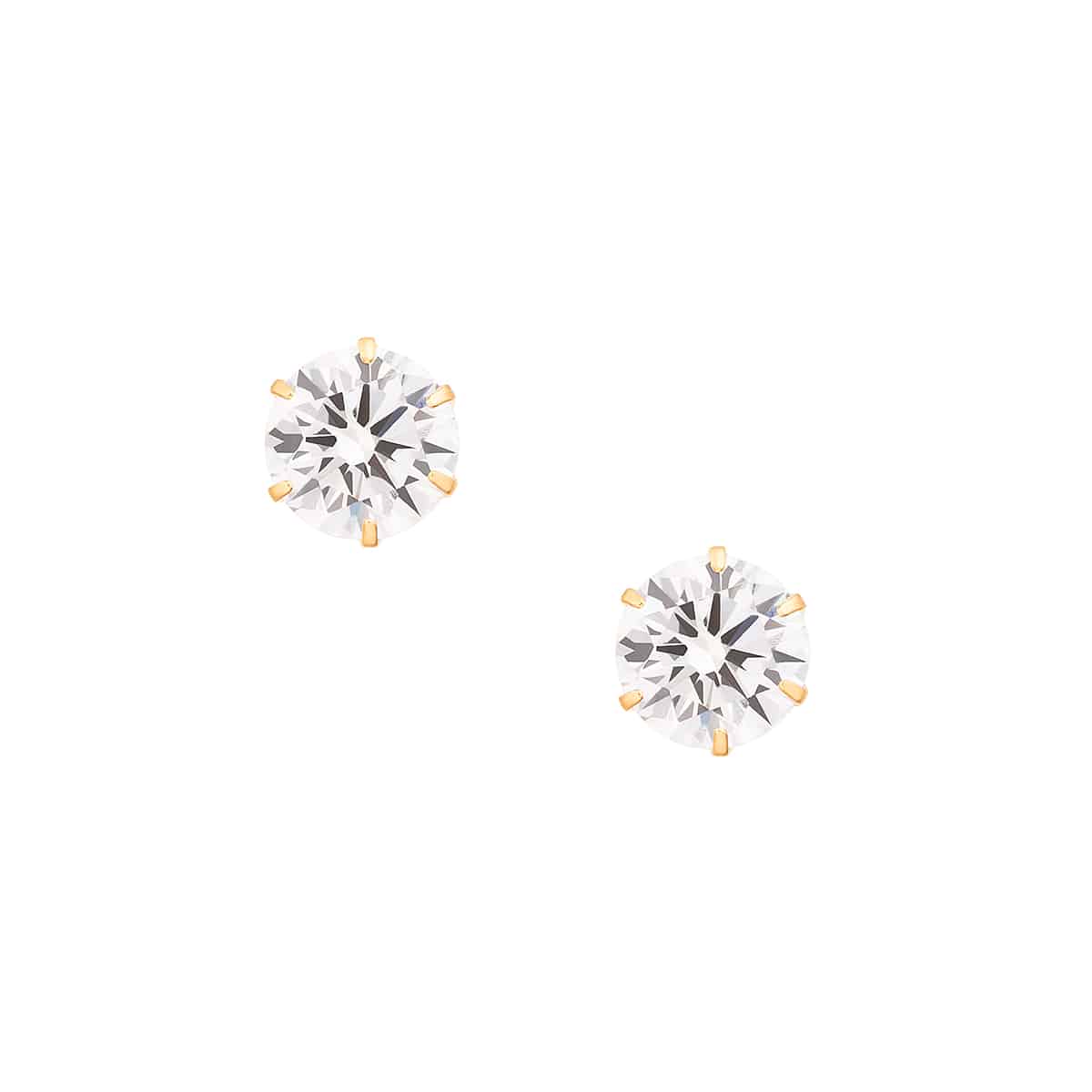 K10ホワイトゴールドキュービックピアス(RPE406-002)|TSUTSUMI