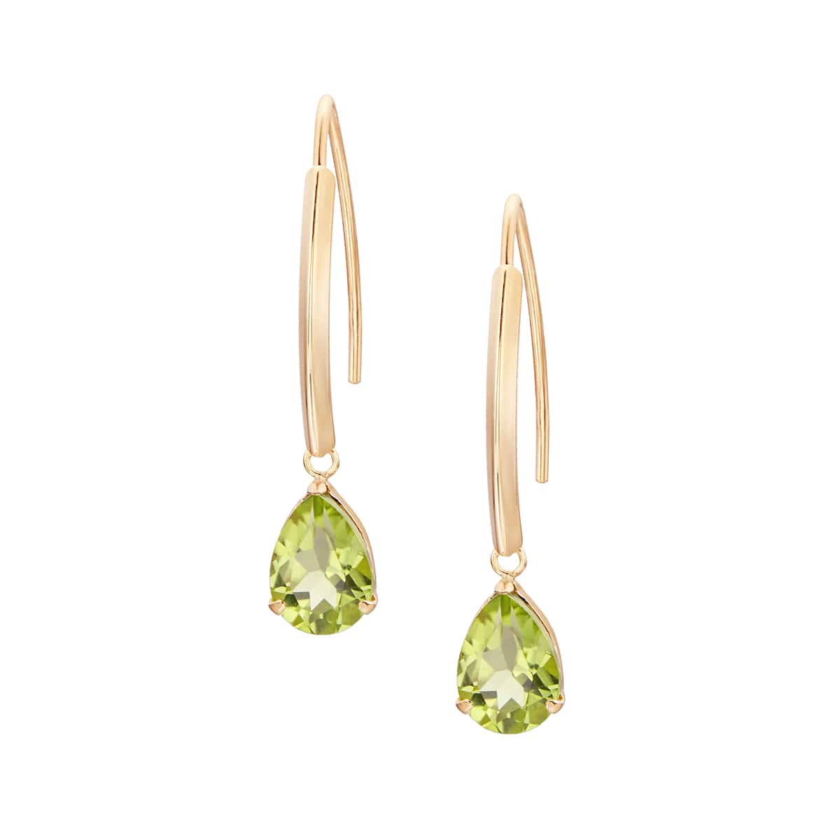 K10イエローゴールドペリドットピアス(RPE028-001)|TSUTSUMI