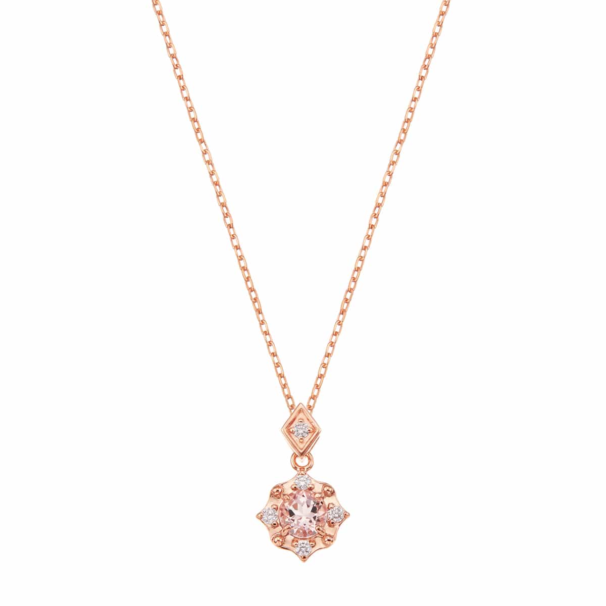 K18ピンクゴールドモルガナイトネックレス(RPN036-001)|TSUTSUMI