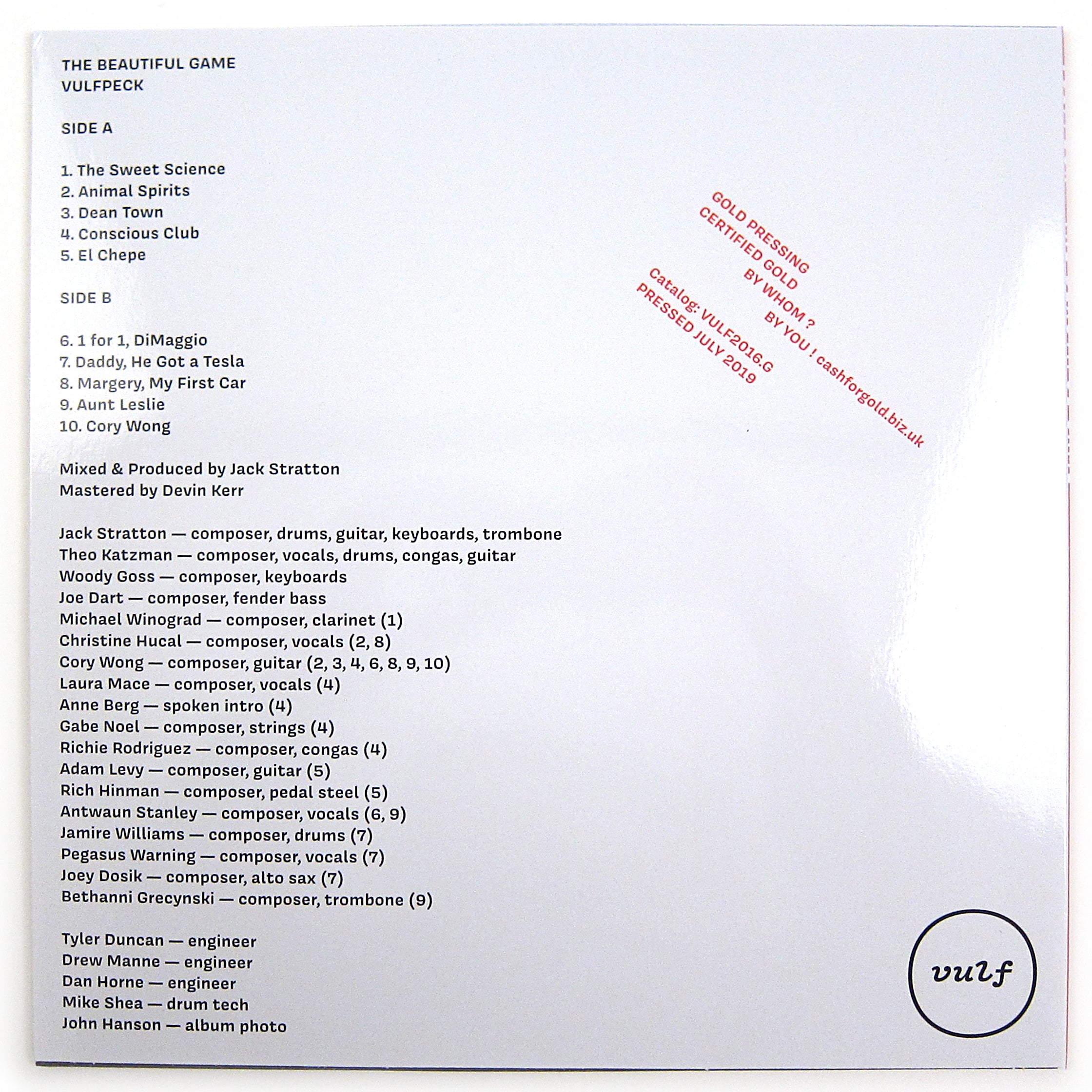 Vulfpeck: The Beautiful Game (Colored Vinyl) Vinyl LP